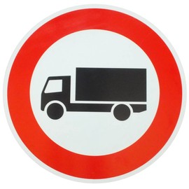 Original Traffic Sign No. 253 Truck Prohibition for Vehicles Over 3.5 t Excluding Passenger Cars and Bus Traffic Sign Road Sign Road Sign Signs Road Traffic Signs