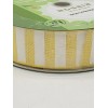 50 Yds. YELLOW & WHITE STRIPED WIRE EDGE RIBBON 1