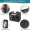 Foldable magazine storage basket, solid wood handle felt organizer, can