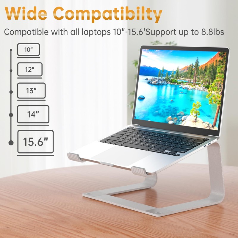 UpNoteX Laptop Stand for Desk Detachable Aluminum Computer Riser Notebook
