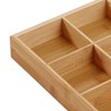 Divided Wooden Tray Multi Compartments Serving Tray for Hot Pot