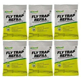 RESCUE! Reusable Fly Trap Refill – Outdoor Use - 6 Pack