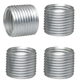 ITROLLE M10 to M12 Threaded Tube 4PCS 10mm M10 Female and M12 Male Allthread Allthread Hollow Threaded Rod Tubes Adapter Thread Sleeves Thread Extension Tool for Electrical Lamp Socket