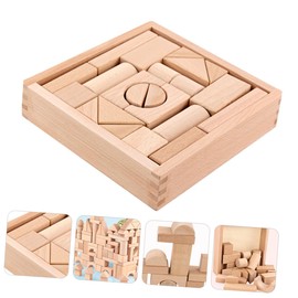 Abaodam Creative Wooden Building Blocks for Montessori Puzzle Craft for Boys and Safe and Smooth Surface for Early Learning and Cognitive Development