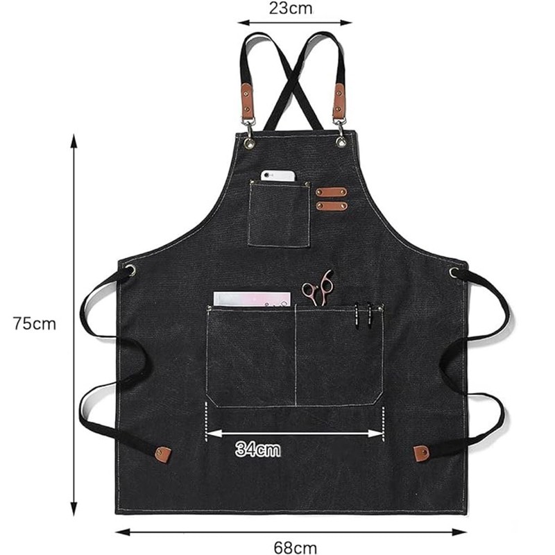 MTSDM Canvas Aprons, Work Aprons for Men Women, Adjustable Luxury