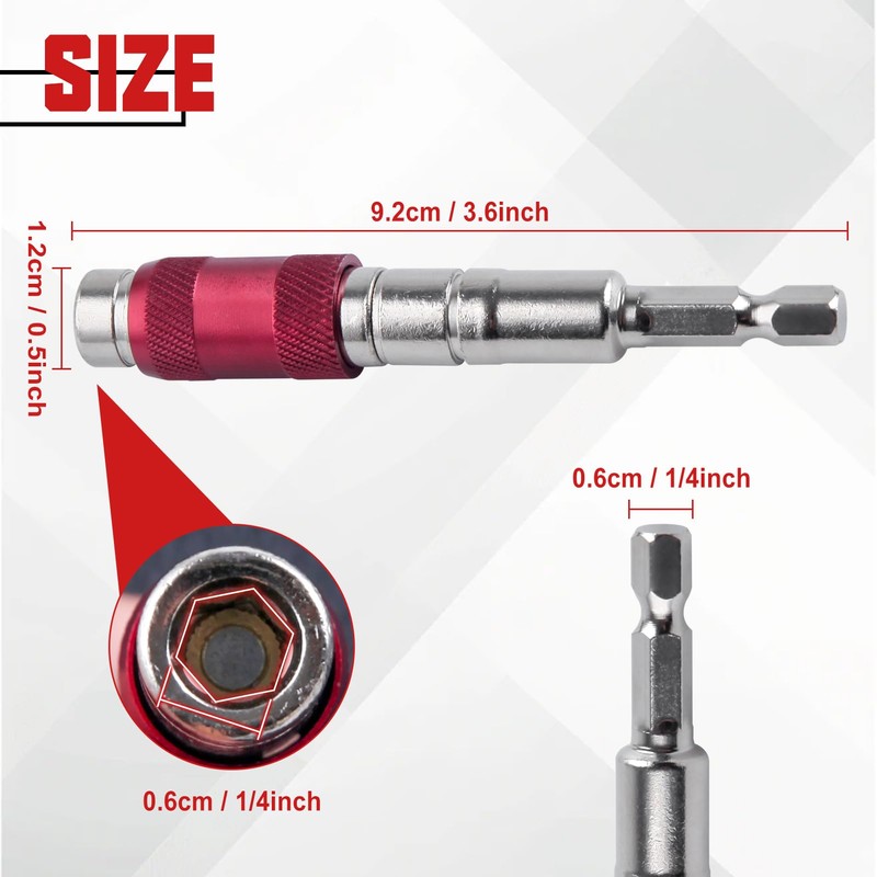 LEONTOOL Extension Bit, Universal Joint, Magnetic Absorption, Universal Bit Adapter,
