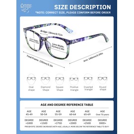 CCVOO CCVOO Reading Glasses for Women/Men, Eyeglasses, Blue Light Readers for Women/Men, Computer Eye Glasses, Cheaters