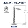 #8 x 1-1/4" Wood Screw 500Pcs 410 Stainless Steel Standard