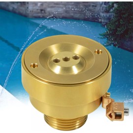 Do not reply 3 Hole Pool Brass Deck Jet Nozzle for Swimming Pool Spa Fountain, Triple Streams
