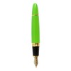 Pluma estilográfica Jinhao 159, punta mediana 18KGP, borde dorado, verde