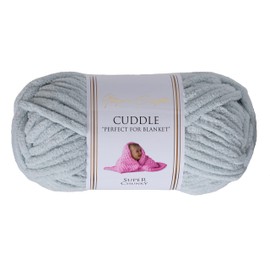 Utopia Crafts Cuddle Super Chunky Chenille Soft Yarn for Knitting and Crochet, 100g - 60m (Light Grey)