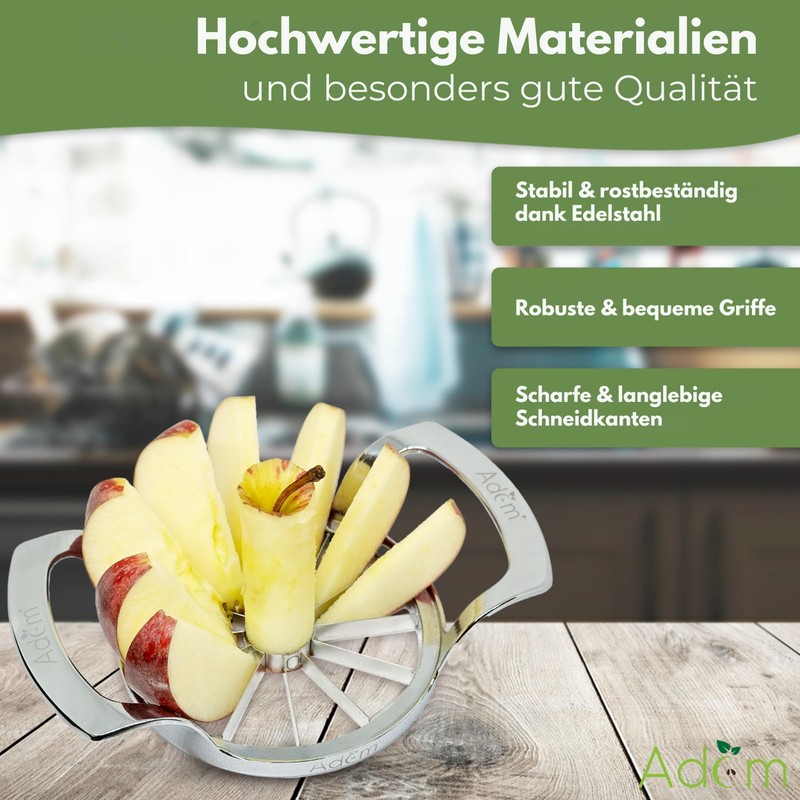 Adam Professional Stainless Steel Apple Slicer, Kitchen Tool for Fruit