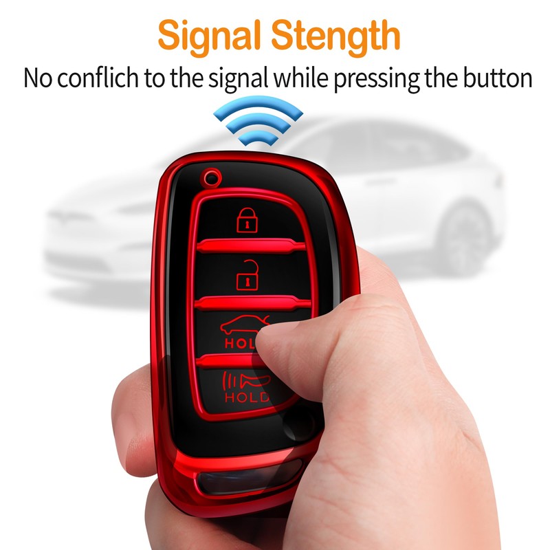 Sindeda Key Fob Cover with Keychain Soft Full Protection Key