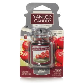 Yankee Candle Car Air Fresheners, Hanging Car Jar Ultimate, Neutralizes Odors Up To 30 Days, Black Cherry, 0.96 OZ (Pack of 6)