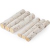 Birch Logs Set 6 Pcs Fire Wood Gas Fireplace Logs