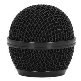 Microphone Head Replace, Mic Grille for Shure SM58S, SM58LC, BETA58, BETA58A, SA M30, SV100, UT2, PGX24 SLX4, Steel Mesh Replacement Heads with Inner Foam (Black)