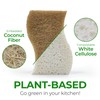 AIRNEX Biodegradable Natural Kitchen Sponge - Compostable Cellulose and Coconut