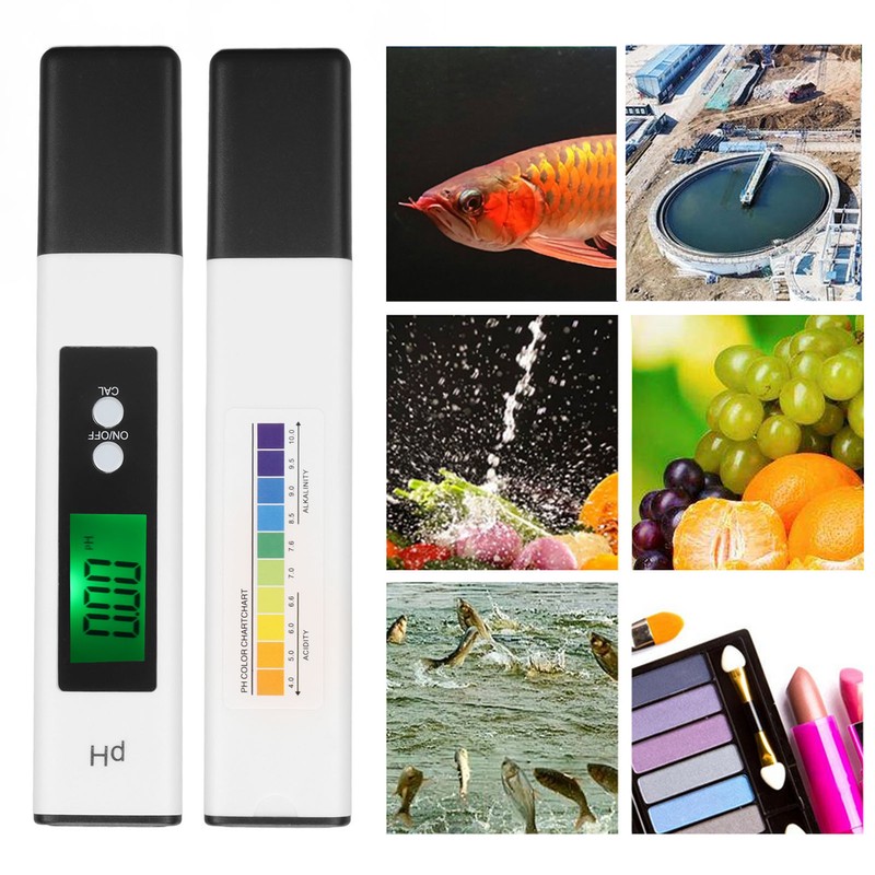 Water PH Tester Accurate Detection Automatic Calibration Temperature Replenishment LED