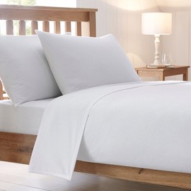 40 Cm / 16" Inch Extra Deep Luxury Combed Poly Cotton Bed Fitted Sheets Non Iron Percale Plain Sheet Bedding(White, King)