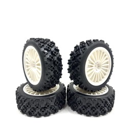 KTT65888 Radiiation Rally ON Road Wheels/Rubber Tires Set no glued Flat Cars Wheels 4 Pieces for 1/10 Scale RC Car Tamiya M01 M02 M03 M04 M05 TT01 TT02