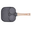Egg Frying Pan 2 Round Cup 3 Section Stick Proof