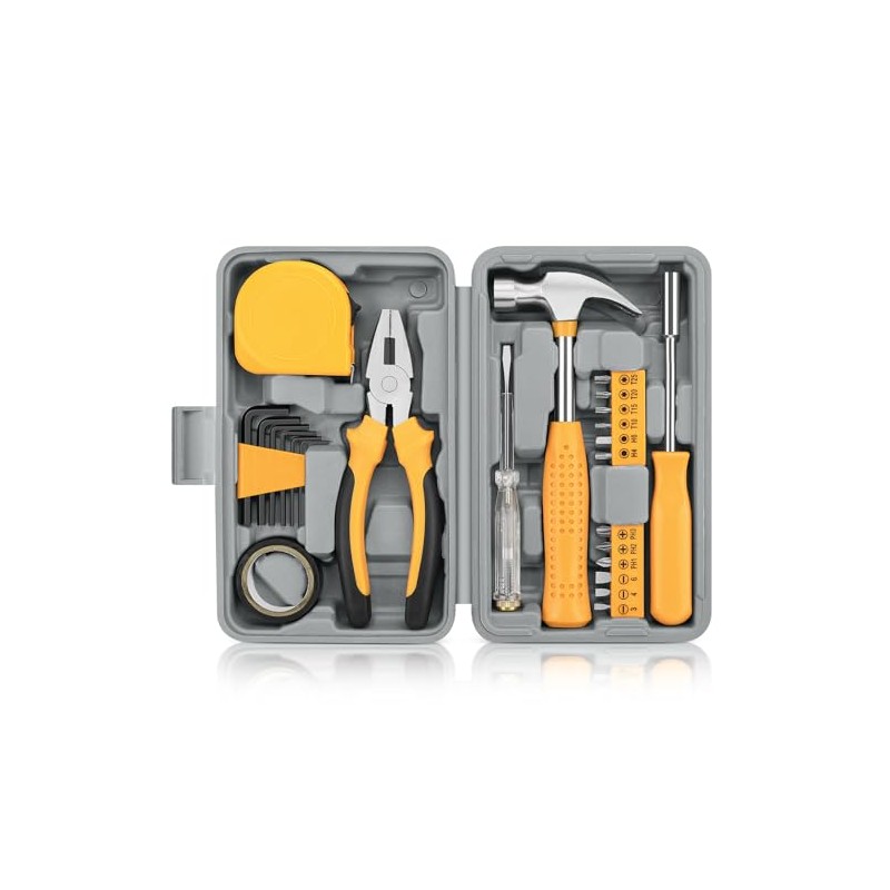 24pcs Home DIY Tool Kit for Household, Office & Garage