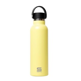 KINETICO SPAIN S.L.U. Safta Limón Thermos Flask, Water Bottle, Stainless Steel, Double Insulated, 12 Hours Hot Drink and 24 Hours Cold Drinks, 7.3 x 25 cm, 600 ml, Lemon Yellow, M, Casual