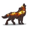 Zagxuade Wooden Wolf Decor with Light, Forest Animals Table Decor,