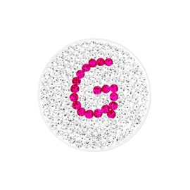 Navika USA Inc. G- Initial Micro Pave Crystal Ball Marker (Pink) w/Hat Clip