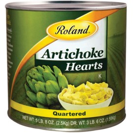 Roland Foods Quartered Artichoke Hearts, Specialty Imported Food, 3 Lb 6 Oz Can, 2 count