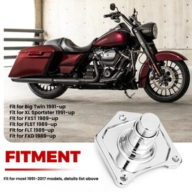 OURONOTO Motorcycle Chrome Starter Push Button 1.2/1.4 k/watt Compatible for Harley 1991-2017 Big Twin Sportster Softail Dyna