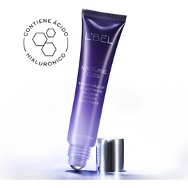 L'BEL Nocturne Srum Contorno de Ojos 15 ml, Tratamiento Nocturno en Crema, Accin contra Bolsas y Ojeras, con cido Hialurnico, Sistema Roll On de Acero, para Mirada Ms Joven, para Todas Edades