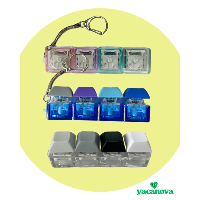 キーボード キーホルダー フィジェットトイ キーキャップ キーボードクリッカー 青軸 ストレス解消 おもちゃ