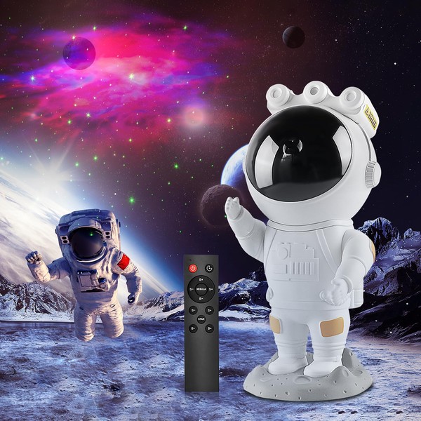 SZPACMATE Astronaut Galaxy Star Projector Starry Night Light, Astronaut Light