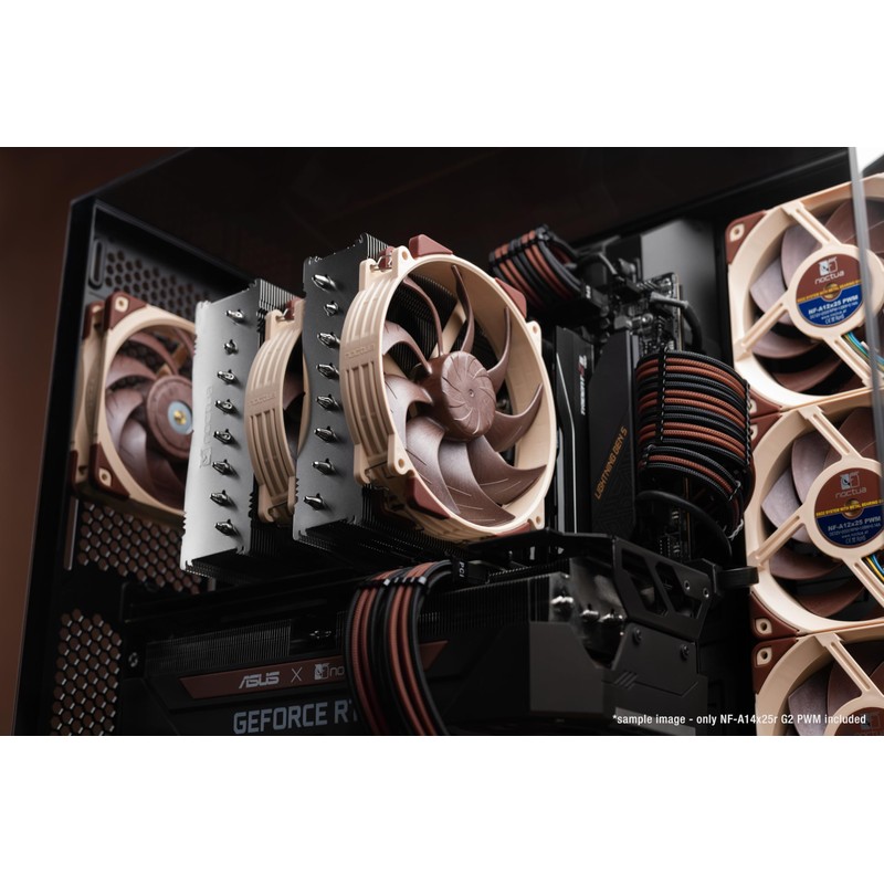 Noctua NF-A14x25r G2 PWM, Ventilador de Marco Circular y 140