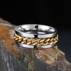 King Will 8mm Silver Spinner Ring Stainless Steel Fidget Ring