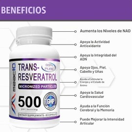 MAAC10 Formulas Trans-Resveratrol 500mg + BioPerine 5mg For Enhanced Bioavailability | 60 Gastric Acid Resistant Capsules | 1000mg Polygonum Cuspidatu