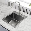 MENATT 15 x 17 Inch Drop in Kitchen Sink, 18