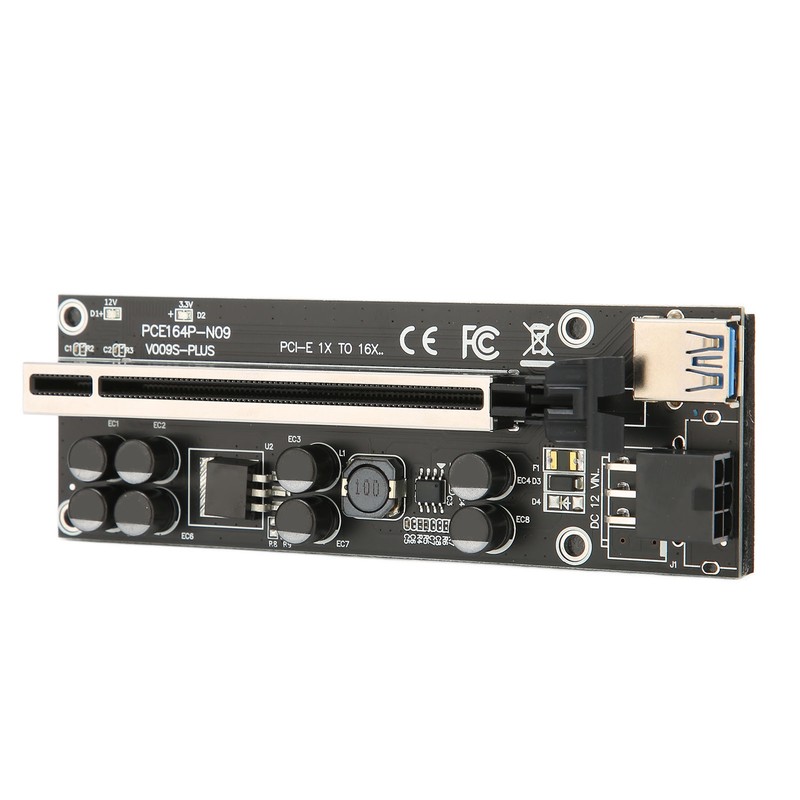 PCIE Riser Stable 8 FP Capacitors Gold Plated USB3.0 Interface