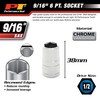 Performance Tool W32018 6-Point Socket, 1/2-Inch Drive, 9/16
