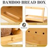 KuraHouse Bamboo Bread Box for Homemade Loaves – Large Countertop