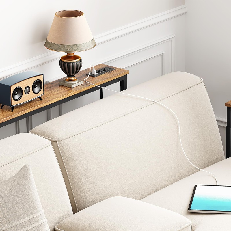 Kitstorack Narrow Console Table Behind Sofa Couch, Design with Adjustable