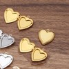 6 Pieces Mini Brass Heart Shaped Photo Locket Pendants Brass