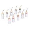 10pcs Banana Plug Needle Type Professional 24K Gold Plated Speaker