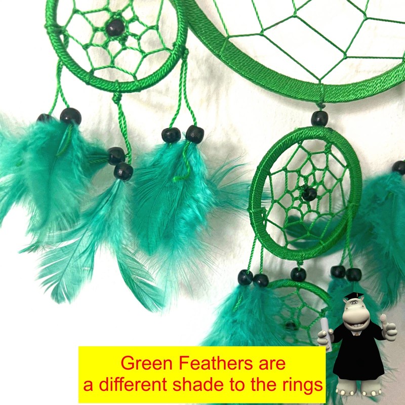 Smart Hippo Large Green Dream Catcher