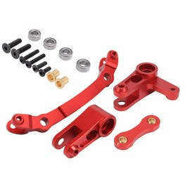 Aluminum Steering Assembly Bellcrank Set Upgrades Parts for 1/10 Arrma Granite 3S BLX,Senton 3S BLX/Big Rock/Typhon 3S BLX,Outcast/Kraton 4S (Red)