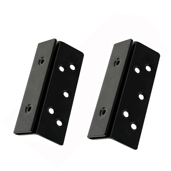 Bed Frame Bed Post Double Hook Slot Hardware Attachment Bracket for Wooden Bed-Set of 2