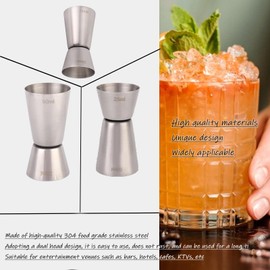 Briout Jigger 304 Stainless Steel Wine Tool Measuring Cup Double Cocktail Jigger for Bar (50/25cc) (L 2800 ML)