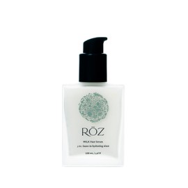 RŌZ Acondicionador sin enjuague, suero ligero para el cabello de leche y protector del calor para hidratar el cabello fino, rizado y ondulado, hidratante, suavizante, combate el encrespamiento, sin silicona, seguro para el color, 3.4 onzas