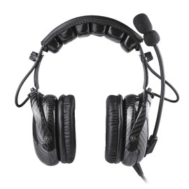 R SPIDER WIRELESS Carbon Fiber Aviation Headset with Passive Noise Reduction，Mono and Stereo Compatibility, Noise Canceling Mic, MP3 Input, Includes Headset Bag